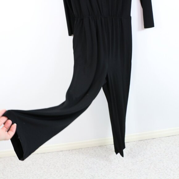 *Halston Black V Neck Jumpsuit - Picture 10 of 13